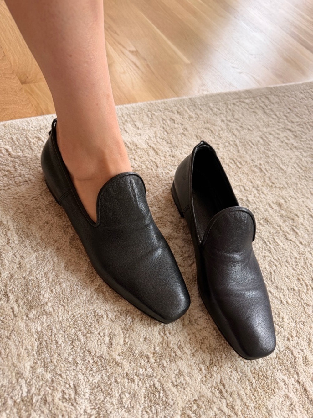 Officine Creative Classic Black Leather Slip-On